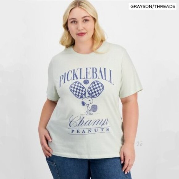 GRAYSON THREADS, THE LABEL Pickleball Champs Tee 2X, Peanuts Snoopy Graphic NWT - Picture 1 of 12
